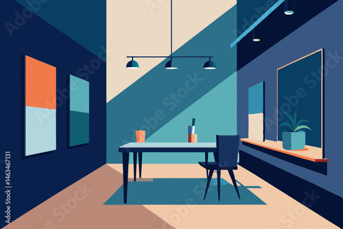 influencer branding office with color swatches 