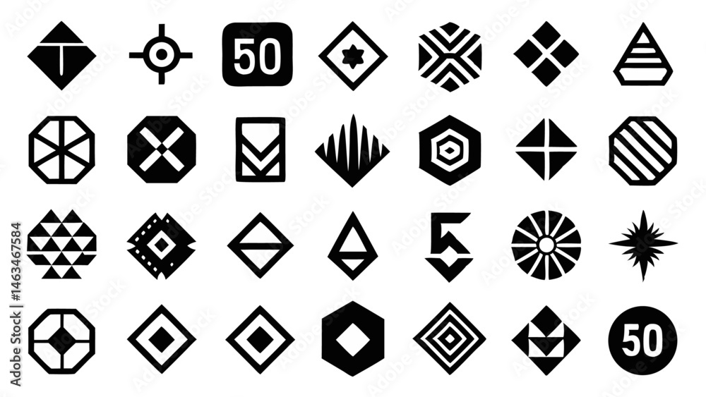 Simple and elegant linear geometric elements designed in a flat style for use in marketing projects digital illustrations UI design and packaging visuals Simple and elegant linear geometric elements designed in a flat style for use in marketing projects digital illustrations UI design and packaging visuals