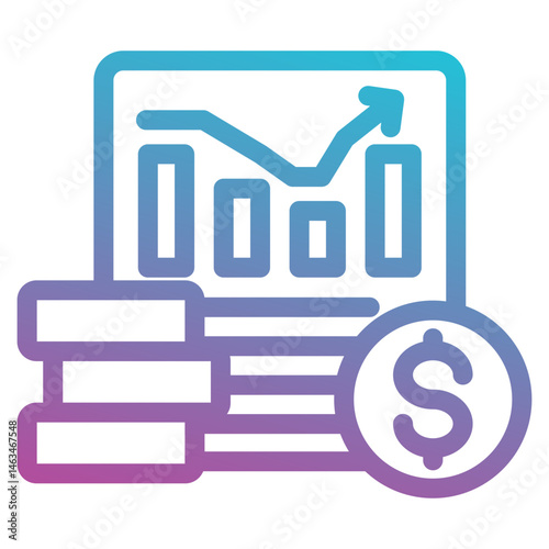 financial report economy icon