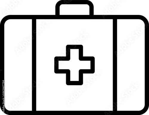 first aid kit illustration on a white background     