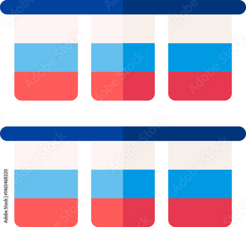 flags illustration on a white background     