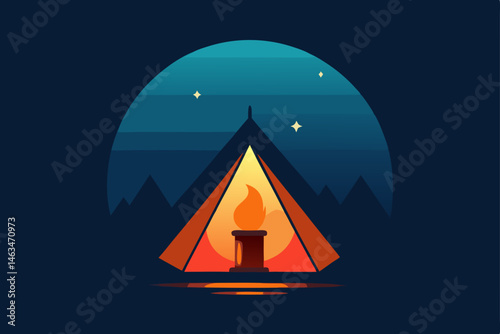 lantern light flickering inside soaked tent 