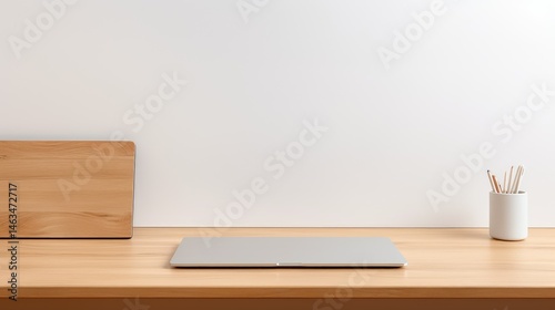setup wooden desk background