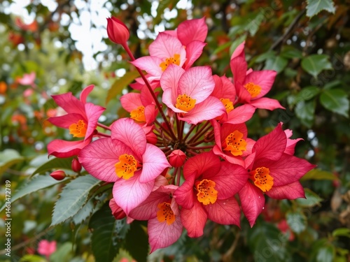 Bougainvillea Blooms - Pink, White, Orange