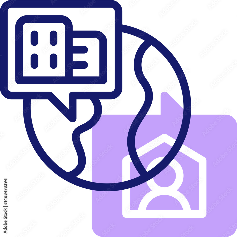 global communication illustration on a white background global communication illustration on a white background