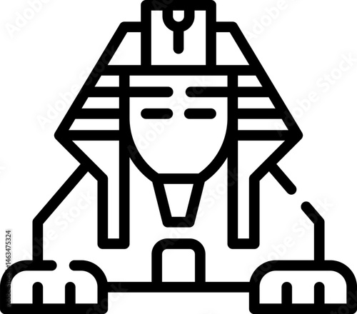 great sphinx of giza illustration on a white background     