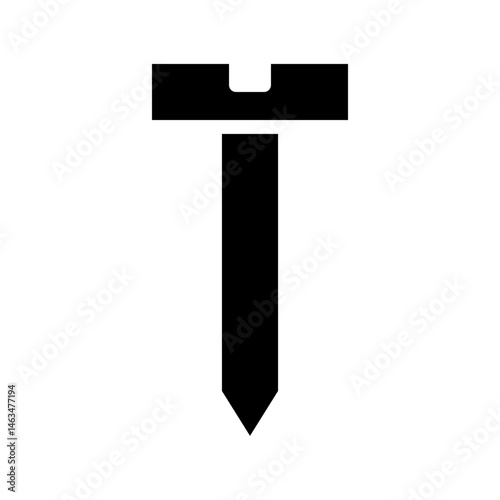 Stylized simplistic image representing an abstract fastener element construction