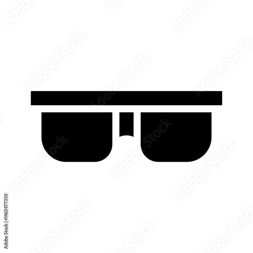 Stylized eyewear illustration showcasing a modern and bold geometric design