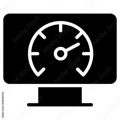 speedometer glyph icon