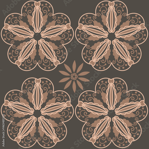 seamless floral pattern batik design vector
