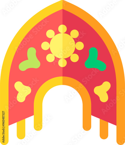 kokoshnik illustration on a white background     