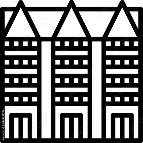 mansion illustration on a white background     