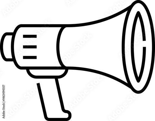 megaphone illustration on a white background     