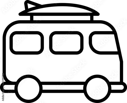 mini van illustration on a white background     