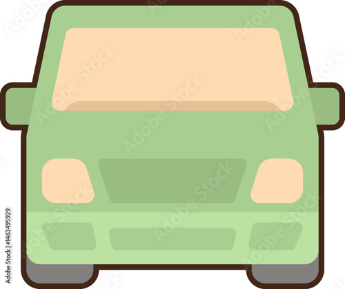 minivan illustration on a white background     