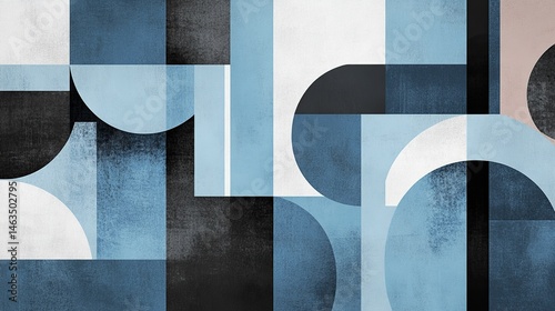 Abstract geometric shapes in cool tones (1)