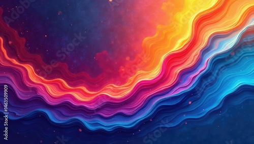 Vibrant swirls of color create an energetic abstract design , abstract design, impressionistic