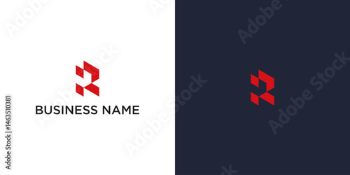 Abstract logo design with text