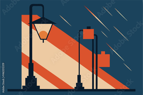 painted signs washed by heavy rain 