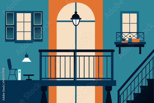 parisian loft office with vintage charm and wrough.svg