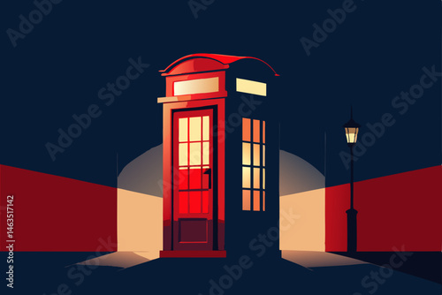 public phone booth converted into a poetry speaker.svg