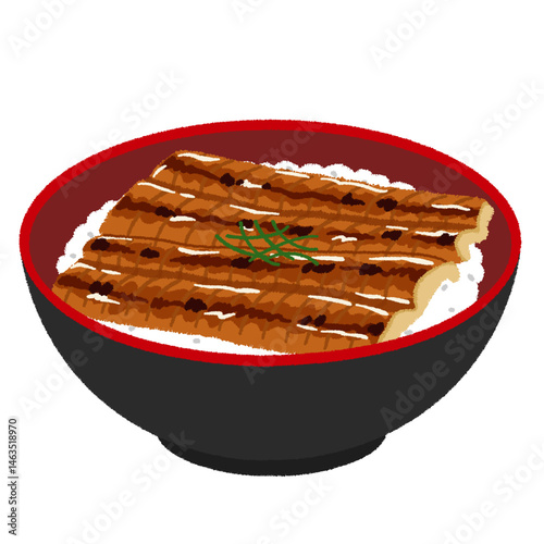 うな丼のイラスト