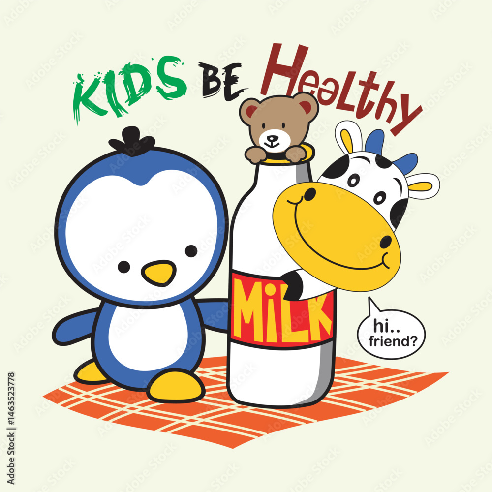 Naklejka premium design cartoon animals vector illustration for print