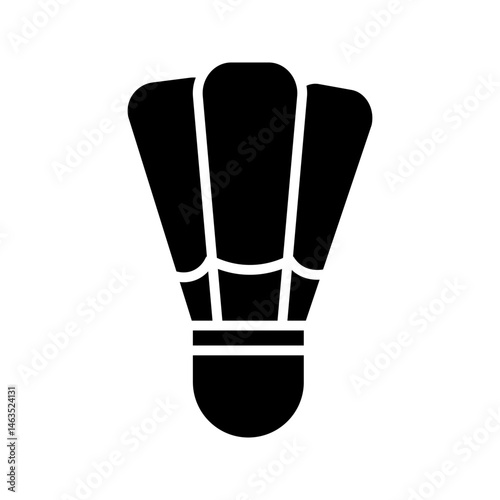 badminton ball icon on white background