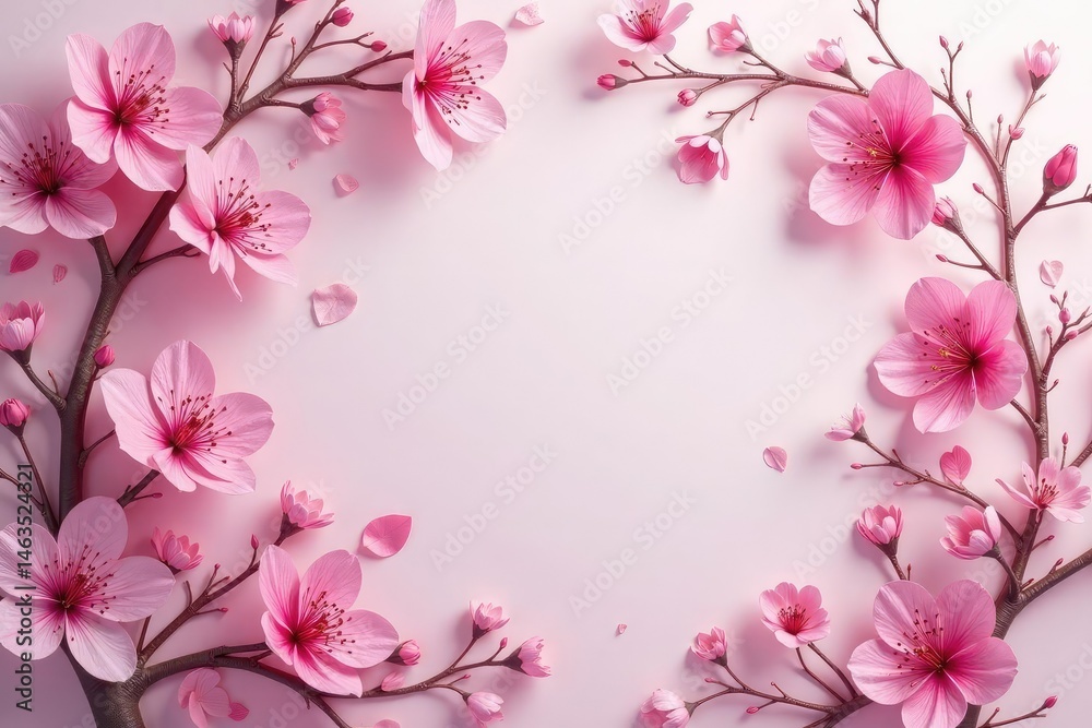 Delicate fuchsia floral pattern, soft blossoms on flowing stems , delicate, pretty Delicate fuchsia floral pattern, soft blossoms on flowing stems , delicate, pretty