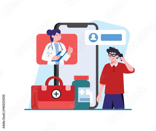 Doctor Holding Thermometer with Health Protection