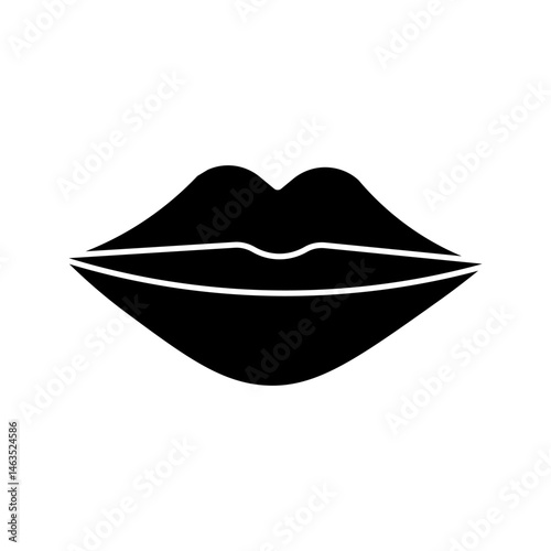 lips icon on white background