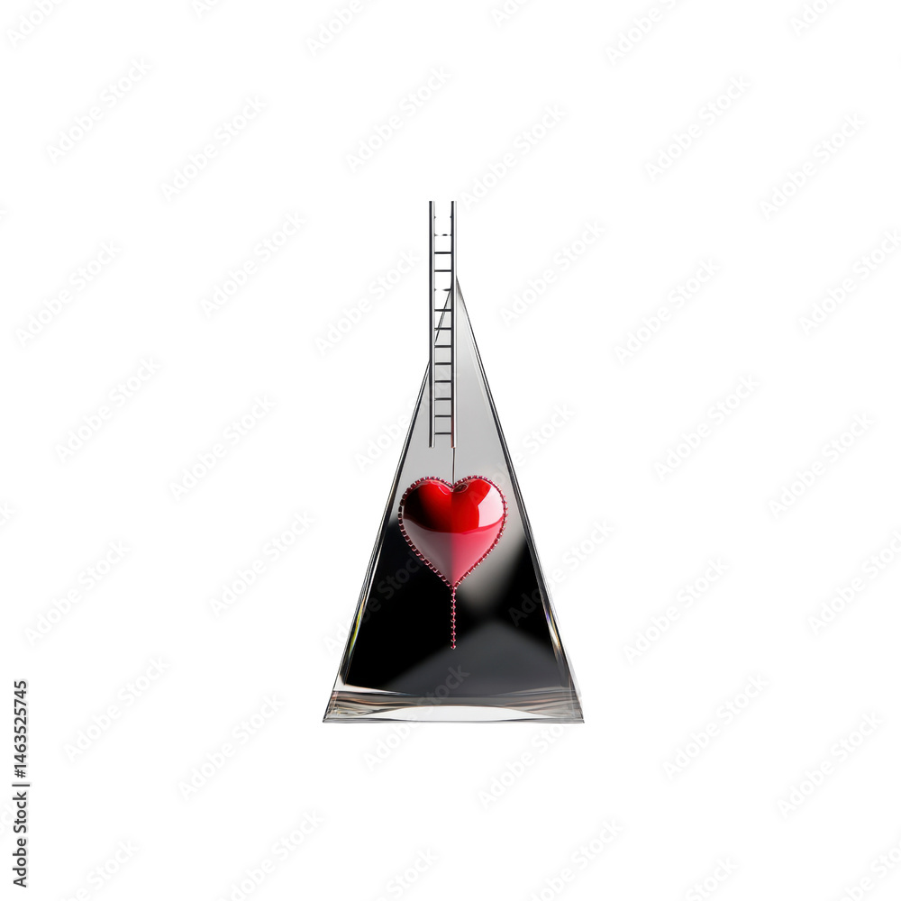 Obraz premium Reaching for Love Abstract Heart and Ladder Concept