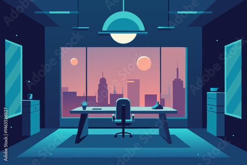 sci fi dream office with ai powered tools 