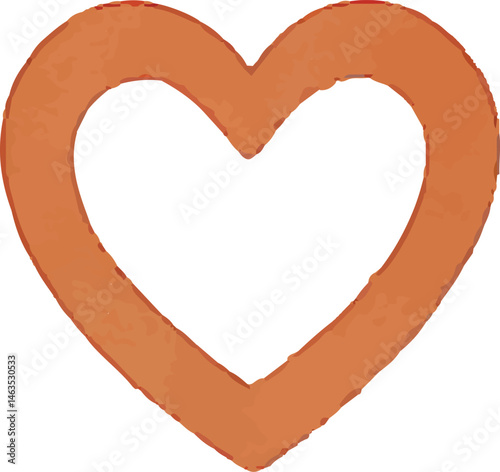 A watercolor-style peach-toned large heart with layered design. Perfect for Valentine’s decor, romantic designs, or love-themed art