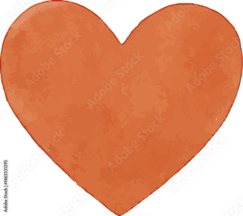 A watercolor-style peach-toned large heart illustration. Perfect for Valentine’s designs, romantic decor, or love-themed graphics