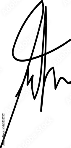Letter Hand Signature Element Set