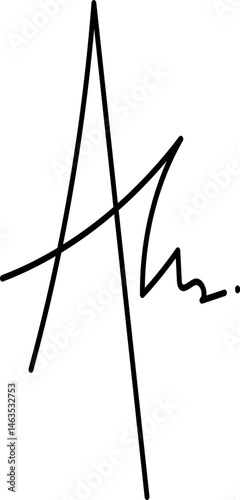 Letter Hand Signature Element Set
