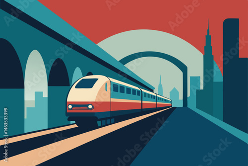 subway train streaking past graffiti covered tunne