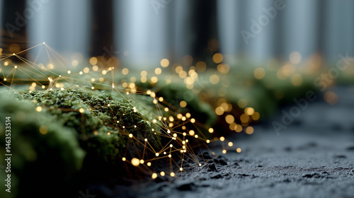 Abstract Fiber Optics on St...