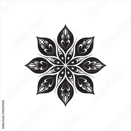 Tribal Floral Mandala Design