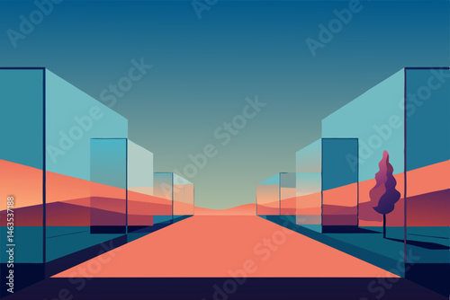 transparent walls overlooking abstract dream 