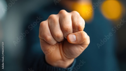 Individual person representing pragmatic gains in minimalistic design for rational victory concept
