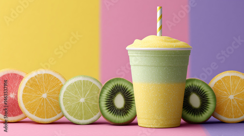 Vibrant layers of fresh fru...