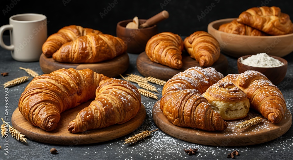 Fototapeta premium Detail-Rich Bakery Shots with Clean Background Contrast