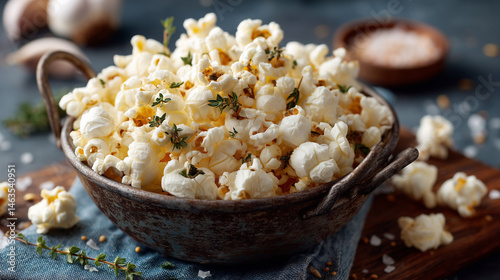 Garlic Herb Popcorn: A rust...