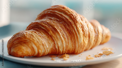Golden Croissant on a Plate...
