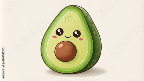 Cute Avocado Illustration D...