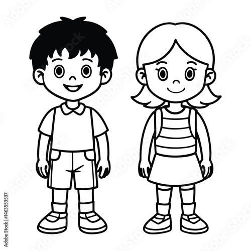 Cartoon children vector image