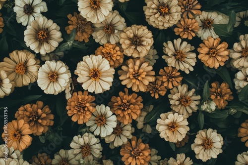Wallpaper Mural A sea of golden zinnia petals in full bloom Torontodigital.ca