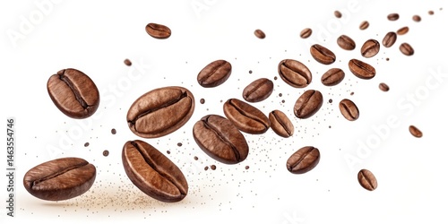 Flying Coffee Beans High-Re...